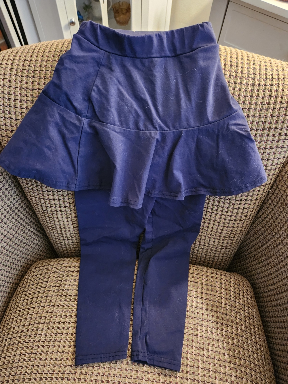 Girls Navy Skirted Leggings